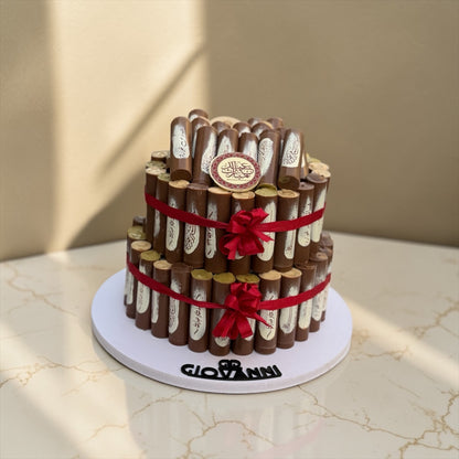 Printed Cigar Pyramid – Two Layer Luxury Fine Wafer Selection هرم السيجار المطبوع طابقين – تشكيلة فاين فير الفاخرة