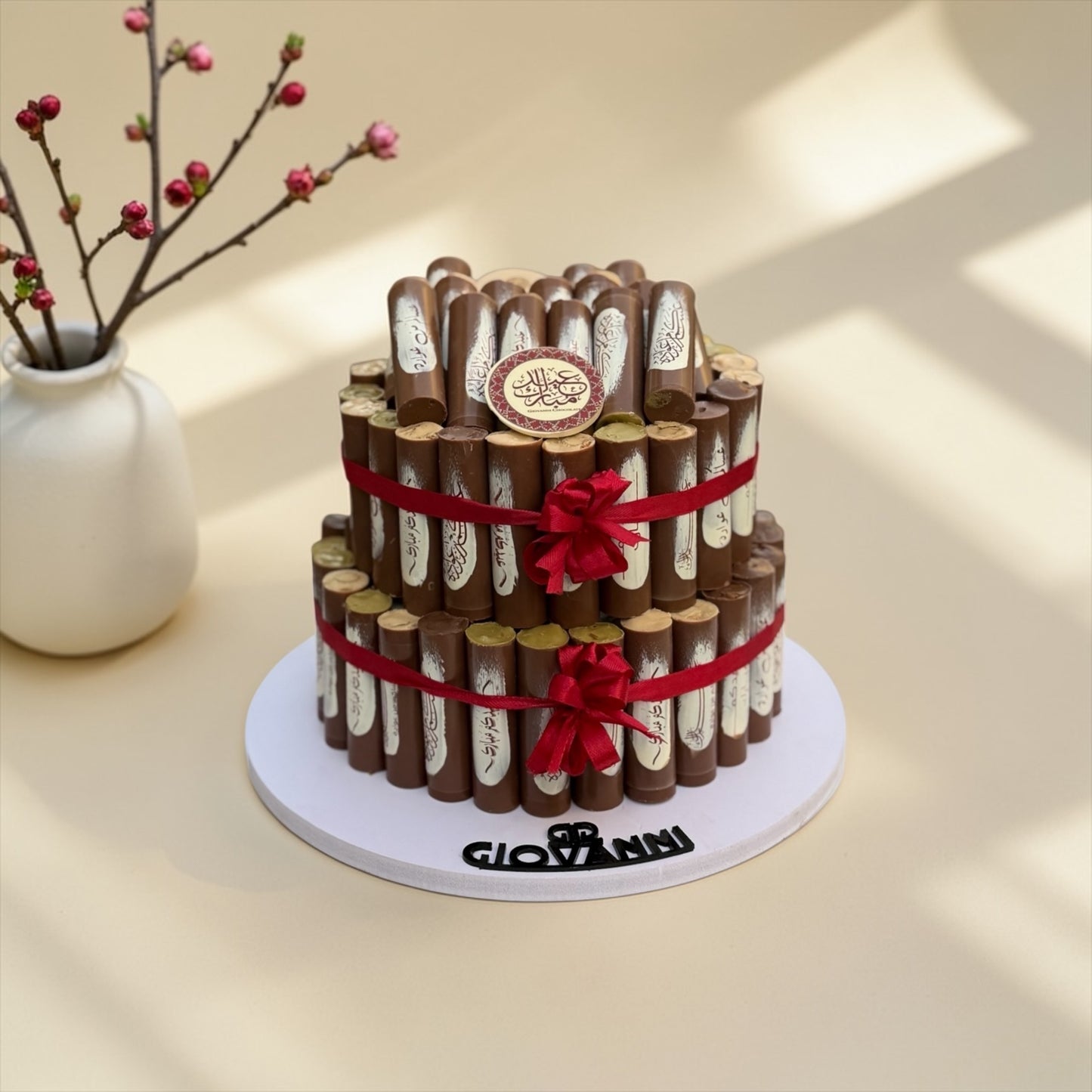 Printed Cigar Pyramid – Two Layer Luxury Fine Wafer Selection هرم السيجار المطبوع طابقين – تشكيلة فاين فير الفاخرة