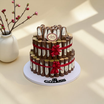 Printed Cigar Pyramid – Two Layer Luxury Fine Wafer Selection هرم السيجار المطبوع طابقين – تشكيلة فاين فير الفاخرة