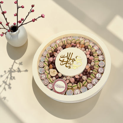 Eid Luxury Chocolate Wooden Platter | صحن شوكليت فاخر للعيد على صحن خشبي