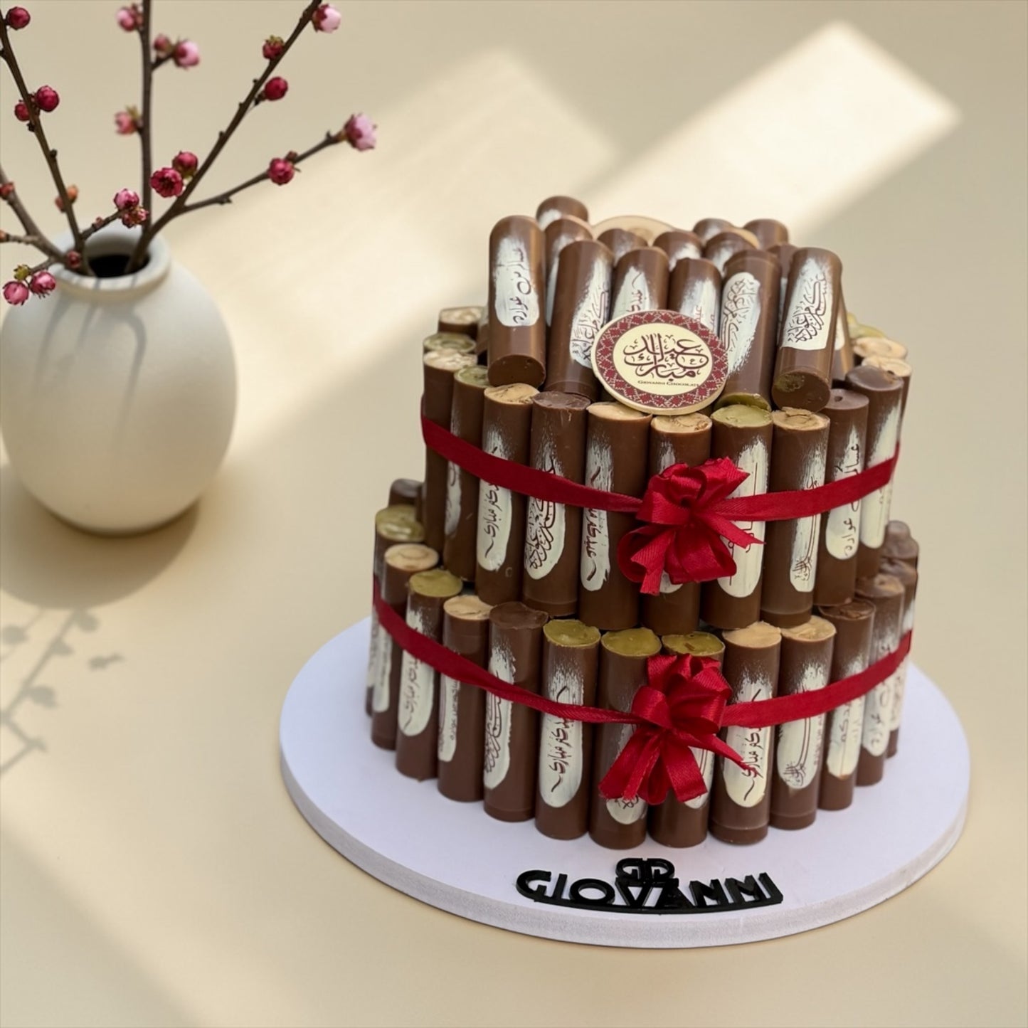 Printed Cigar Pyramid – Two Layer Luxury Fine Wafer Selection هرم السيجار المطبوع طابقين – تشكيلة فاين فير الفاخرة