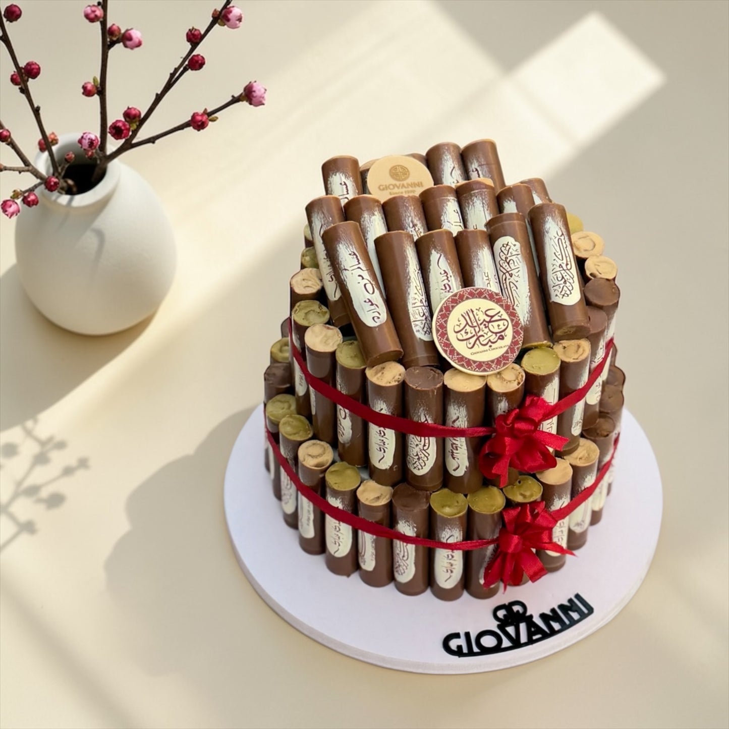 Printed Cigar Pyramid – Two Layer Luxury Fine Wafer Selection هرم السيجار المطبوع طابقين – تشكيلة فاين فير الفاخرة