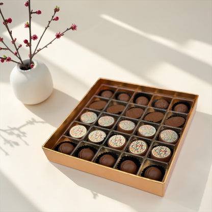 Arabesque Luxury Dessert Box | بوكس أربيسك فاخر ثلاثي الطوابق