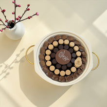 Eid Chocolate Porcelain Platter with Lid | صحن بورسلين بغطاء مع تشكيلة شوكليت العيد