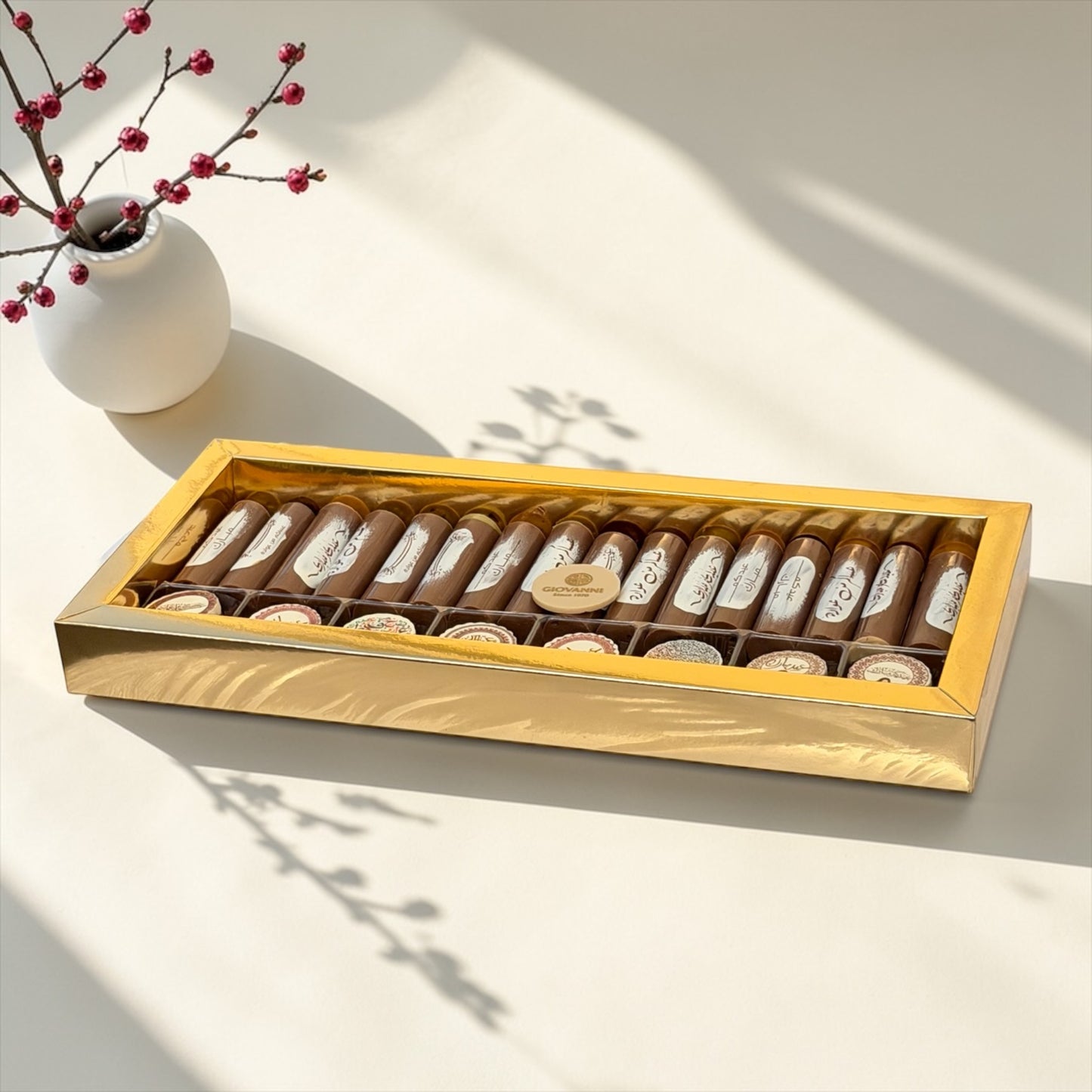 Printed Chocolate & Cigar Chocolate Box | بوكس سيجار شوكليت مع شوكليت مطبوع