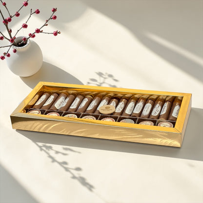 Printed Chocolate & Cigar Chocolate Box | بوكس سيجار شوكليت مع شوكليت مطبوع