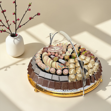 Luxury Belgian Chocolate Golden Platter | صحن ذهبي فاخر مع تشكيلة شوكليت بلجيكي