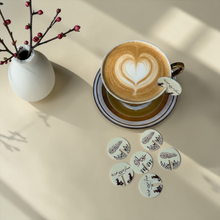 Eid Al Fater Coffee Chocolate Discs with Hole – 35 Pieces (Printable) شوكليت كوفي لعيد الفطر مثقوبة للطباعة – 35 قطعة