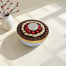 Eid Cocoa Bean & Pomegranate Chocolate Acrylic Platter | صحن أكريليك بغطاء مع شوكليت حبة الكاكاو والرومان