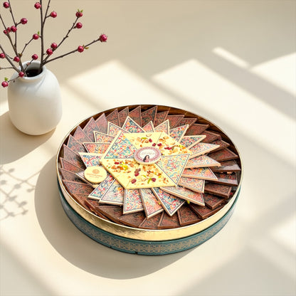 Printed Triangle Chocolate with Nuts Box | بوكس شوكليت مثلثات مطبوع بالمكسرات