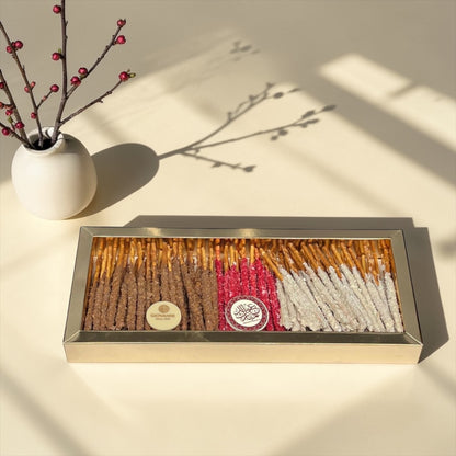 Polish Salted Biscuit Sticks with Chocolate Box | بوكس عيدان بسكويت بولندي مملح مع شوكليت