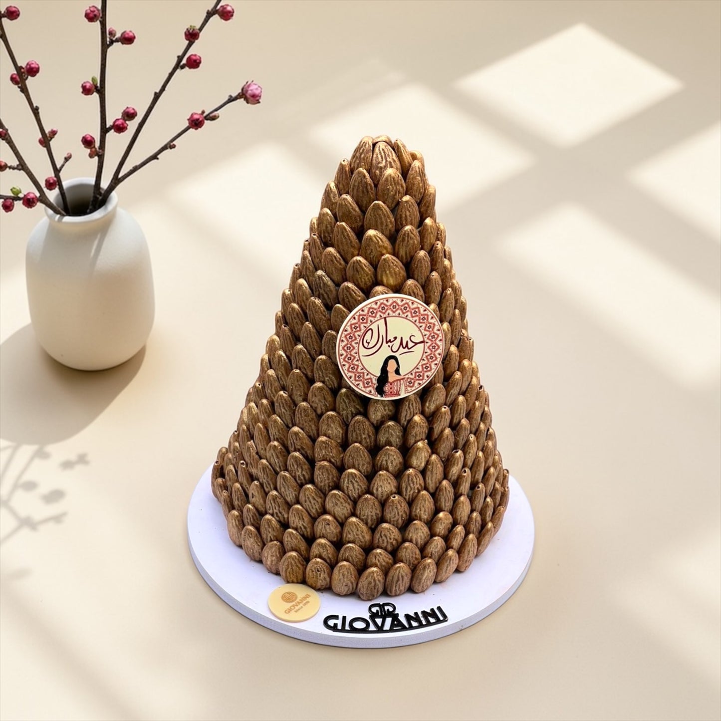 Almond Chocolate Pyramid with Mixed Fillings | هرم شوكليت حبة اللوز بحشوات مشكلة