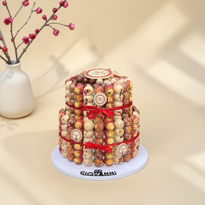 Eid Nut Chocolate Bar Pyramid | هرم بارات شوكليت بالمكسرات بثيم العيد