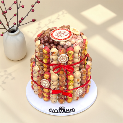 Eid Nut Chocolate Bar Pyramid | هرم بارات شوكليت بالمكسرات بثيم العيد