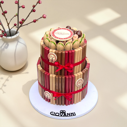 Chocolate Stick Pyramid with Mixed Fillings | هرم استيك شوكليت بحشوات مشكلة