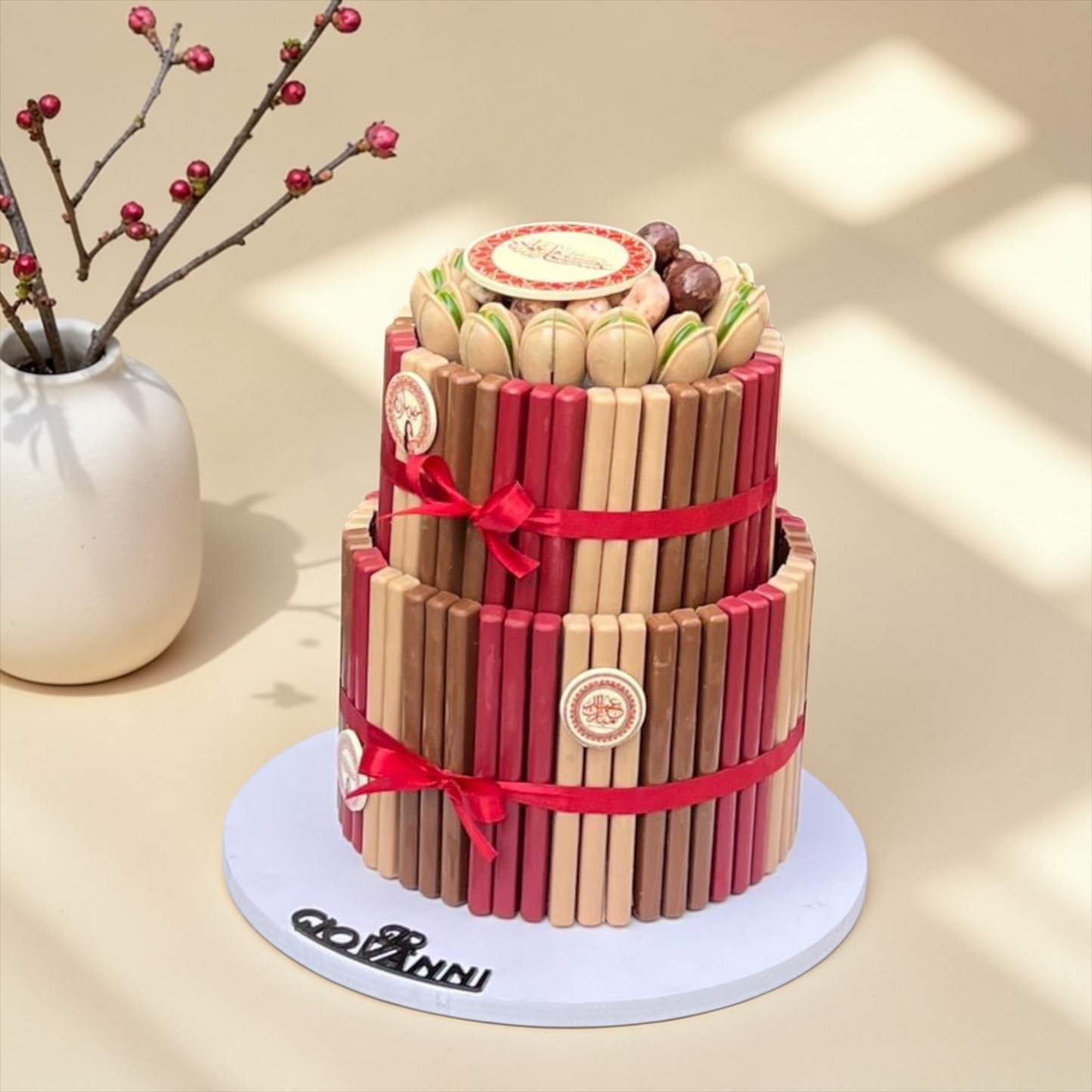 Chocolate Stick Pyramid with Mixed Fillings | هرم استيك شوكليت بحشوات مشكلة