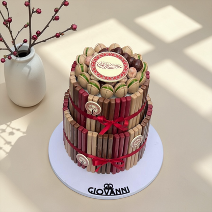 Chocolate Stick Pyramid with Mixed Fillings | هرم استيك شوكليت بحشوات مشكلة