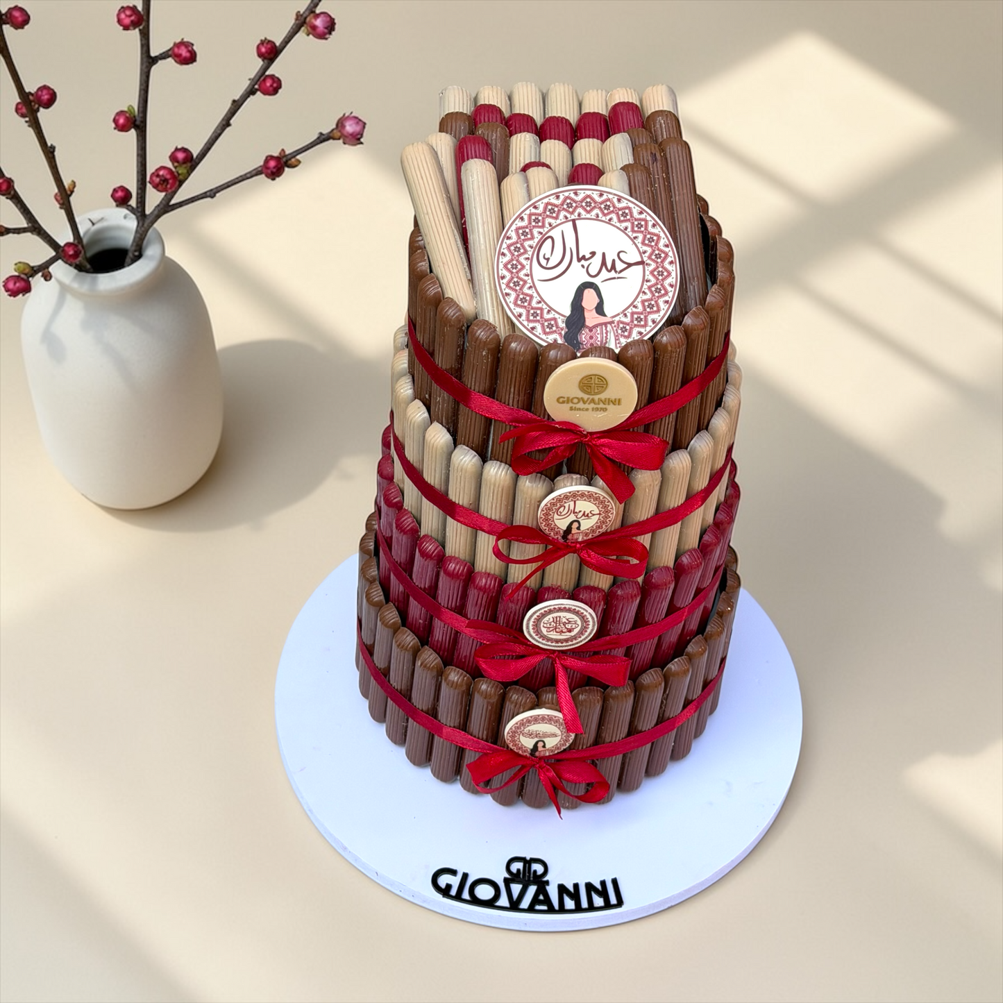 Chocolate Stick Pyramid with Mixed Fillings | هرم استيك شوكليت بحشوات مشكلة