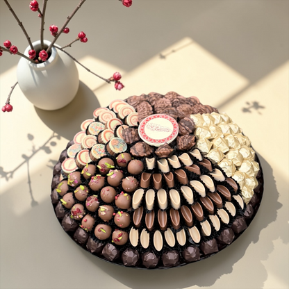 Luxury Glass Platter  صحن زجاج فاخر مع تشكيلة سيجنتشر