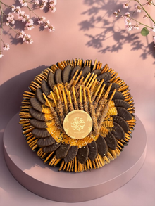 Ceramic Platter – Chocolate-Dipped Fan Wafers | EO140