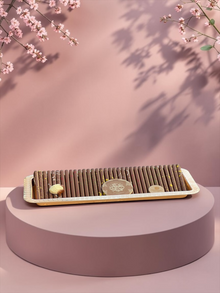 Stainless Steel Platter with Chocolate Sticks | EO135