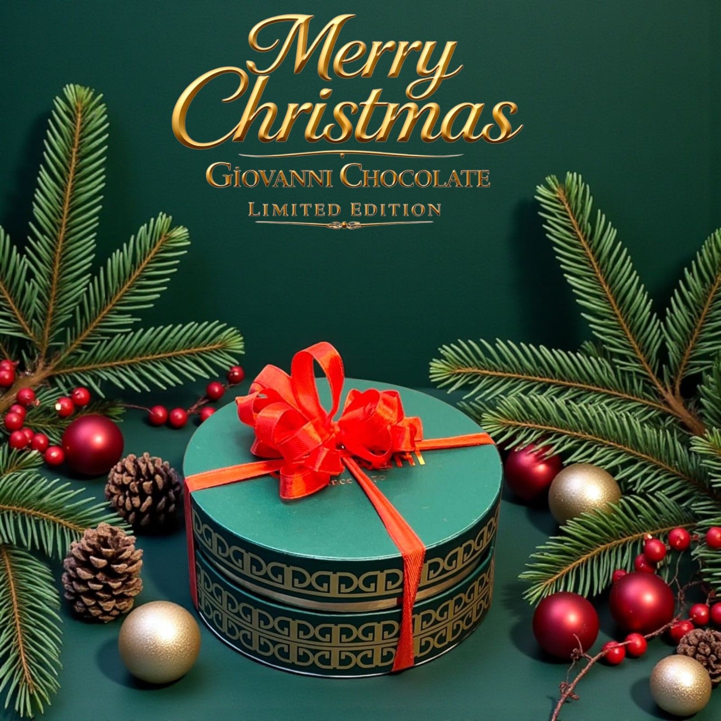 Luxury Christmas Chocolate Box – Macarons, Cookies & Printed Chocolates Small