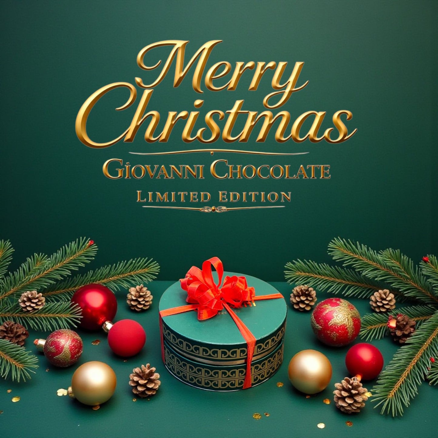 Luxury Christmas Chocolate Box – Macarons, Cookies & Printed Chocolates Small