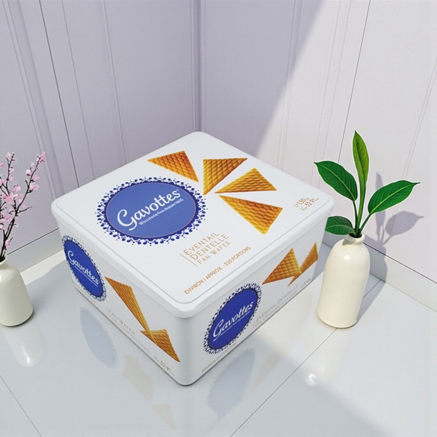 Gavottes Crêpe Dentelle Crispy French Wafers – Tin Box  سكويت كريب فرنسي مقرمش من Gavottes – علبة معدنية فاخرة