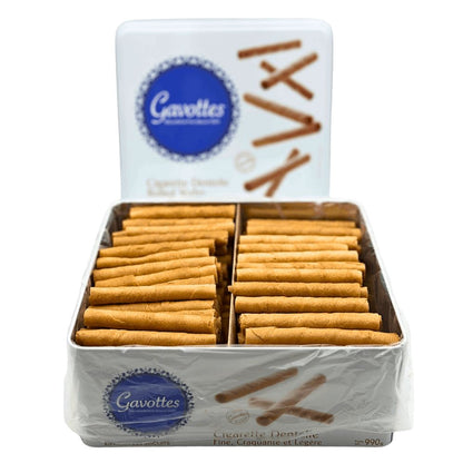 Rolled Wafer Cigarette Dentelle - 990gr Tin بسكويت ويفر سيجار فرنسي (سيجارة دينتيل) – علبة معدنية 990 جرام