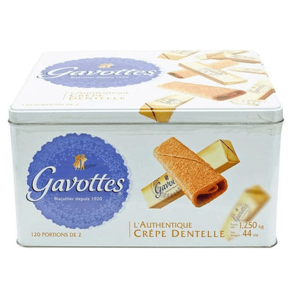 Gavottes Crêpe Dentelle – French Crispy Crepes Tin  جافوت كريب دانتيل – بسكويت فرنسي مقرمش (علبة معدنية فاخرة)