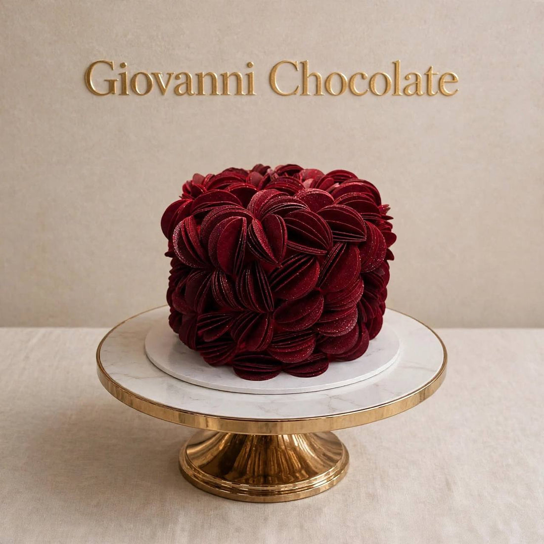Burgundy petal couture cake – GC-46