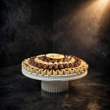Ceramic plate with coffee-flavoured chocolates weighing 900 grams | صحن سيراميك يحتوي على شوكليت بنكهة القهوة بوزن 900 جرام