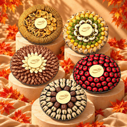 Giovanni Amber luxury chocolate assortment on crystal plates | تشكيلة جيوفاني أمبر الفاخرة من الشوكولاتة على صحون كريستال
