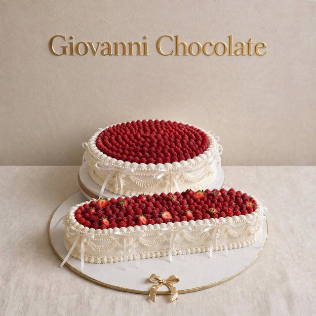 Twin raspberry celebration cake – Giovanni Chocolate UAE