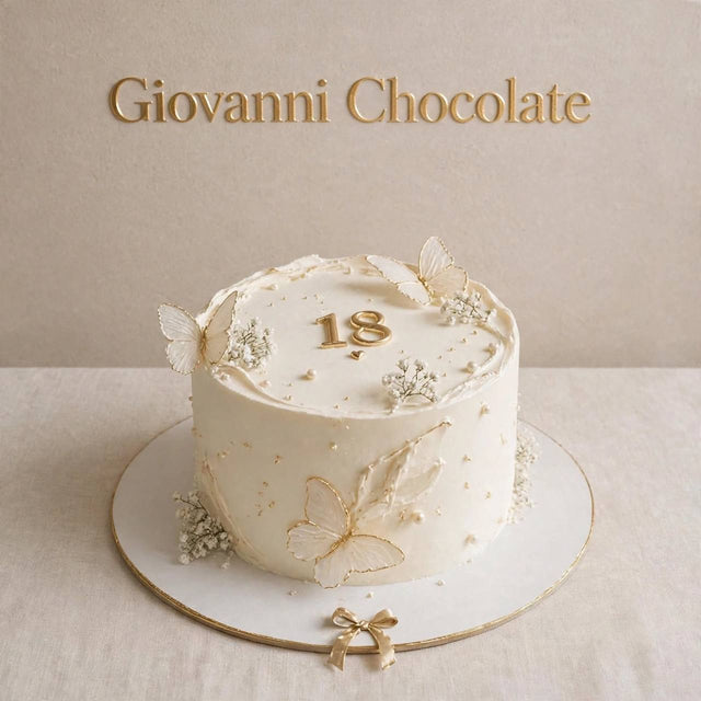 18th birthday cake with gold details – Giovanni Chocolate UAE